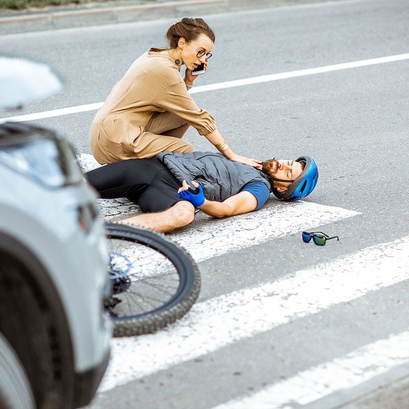 road-accident-with-injured-cyclist-and-car-driver road-accident-with-injured-cyclist-and-car-driver